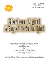 Glorious Light ! A Song of Thanks for Light ! SSA choral sheet music cover